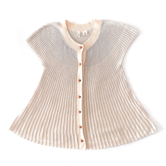 RESERVED - Anthropologie Moth Cube Button Flare Cardigan $30 - Picture 2 of 8